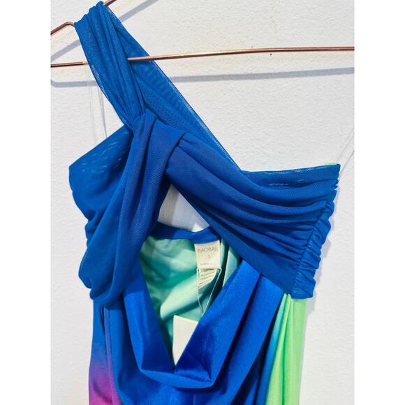 NWT BAOBAB Multicolor Ombre One Shoulder Front Cutout Eliza Maxi Dress Size S - Picture 11 of 16